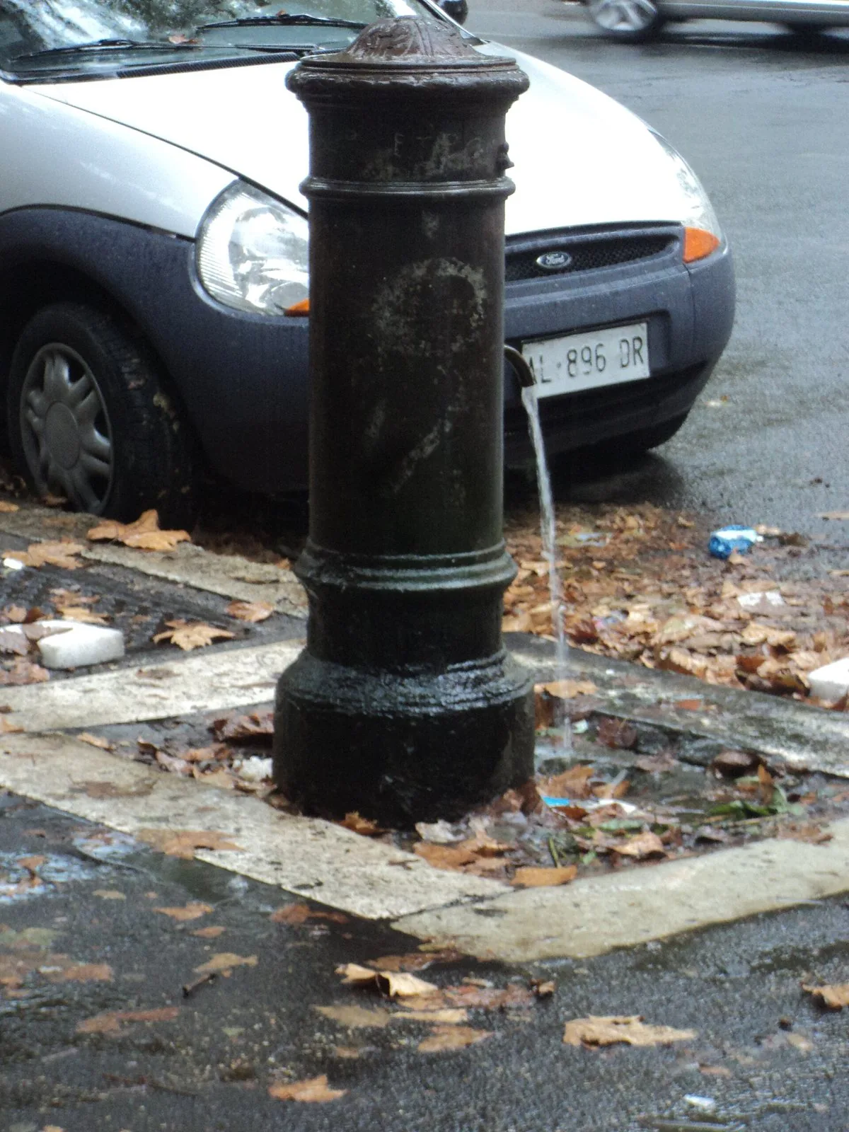 Un nasone, la fontanella pubblica in ghisa da cui a Roma si beve acqua potabile